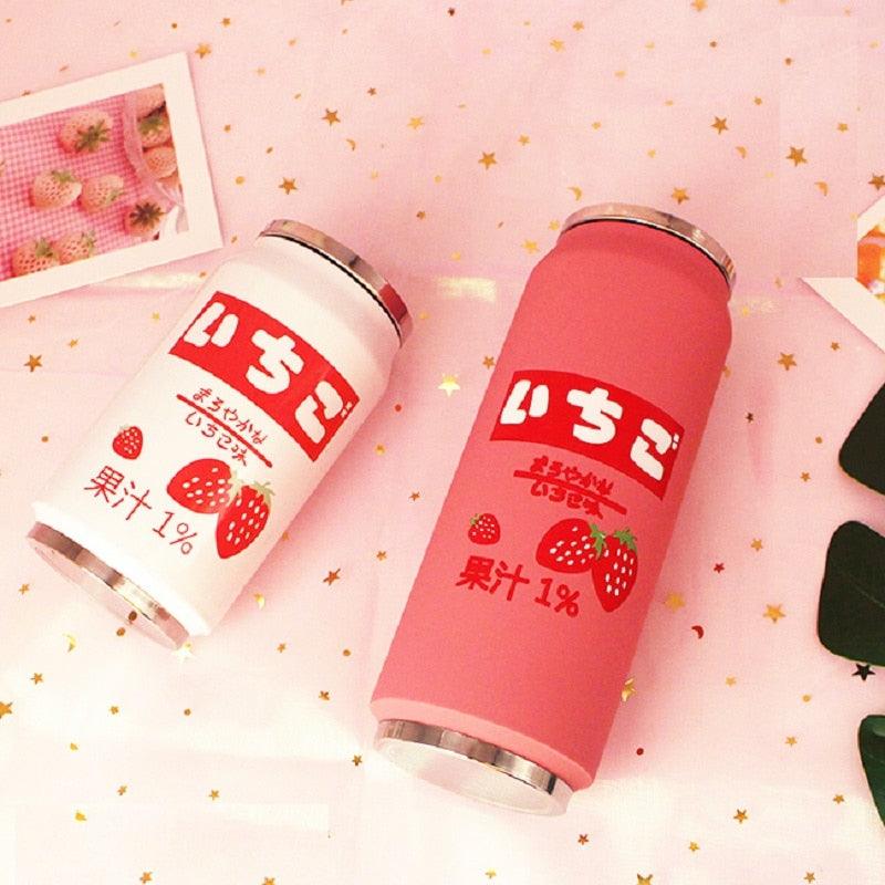 Creative Stainless Steel Japan Juice Candy Color Drink Cans Thermos Portable Unisex Students Personality Trendy Straw Cup-0-Très Elite-350 to 500ml-A (350ml)-Très Elite