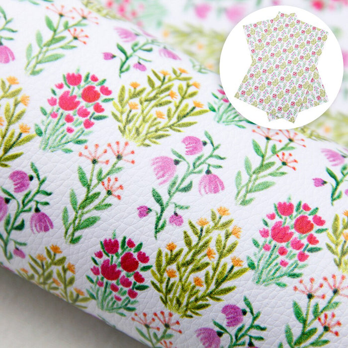 Floral Essence Faux Leather Crafting Sheet