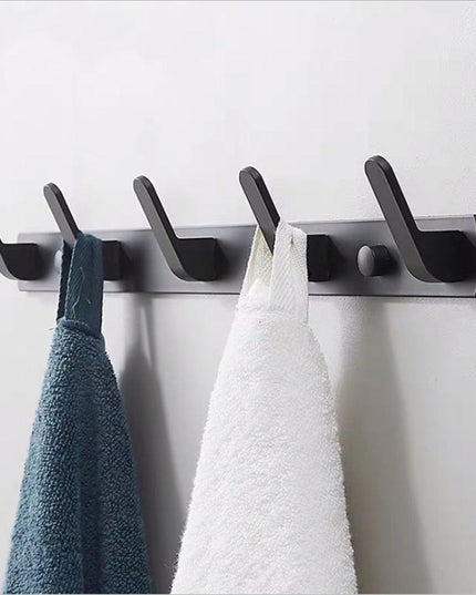 Chic Wall-Mounted Storage Organizer with Hooks and Shelf - Sleek Home Organization Solution