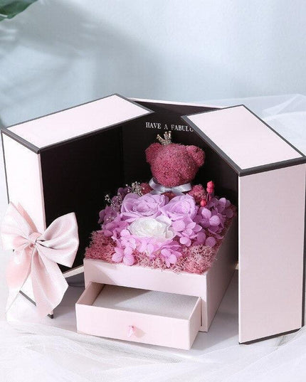 Rose Teddy Bear Delight Box - A Unique Expression of Love