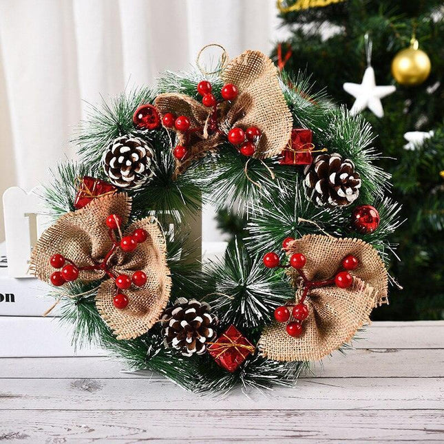 Vibrant Holiday Pinecone and Berry Wreath - Festive Elegance