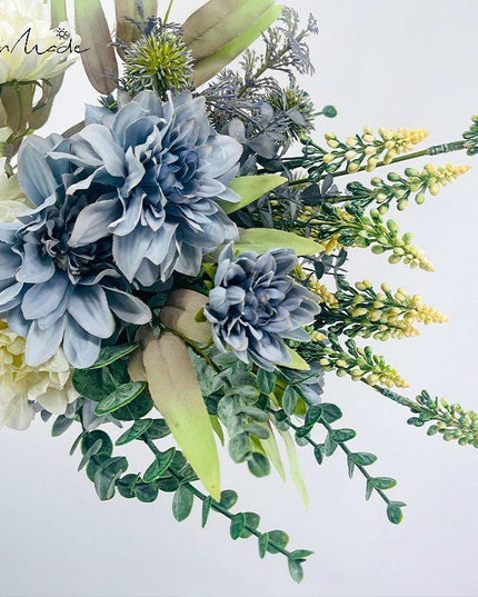 Luxurious Silk Dahlia Floral Display for Elegant Home Décor