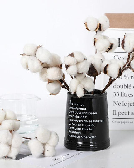 Chic Eucalyptus & Cotton Floral Decor Ensemble - 14 Piece Home Accent Set