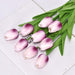 Eternal Elegance: Realistic PU Tulip Artificial Flowers - Vibrant 5-Piece Set for Chic Decor