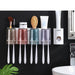 Family-Friendly Wall-Mounted Toothbrush Holder Stand - Premium Bathroom Storage Solution