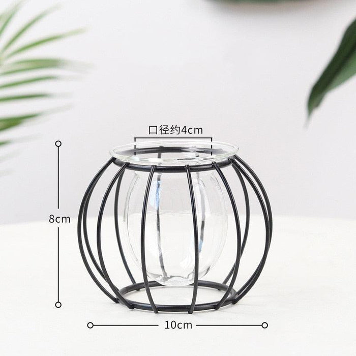 Nordic Elegance Handblown Glass Vase - Chic Decor Accent