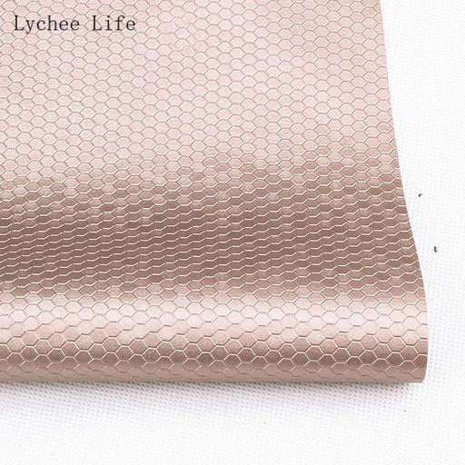 Elevate Your Sewing Creations with Honeycomb Pattern PVC Leather Fabric