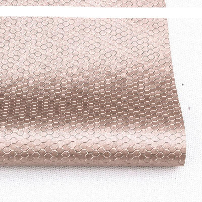 Luxurious Honeycomb Embossed Faux Leather - Exude Elegance in Couture Crafting