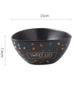 6 inch black bowl