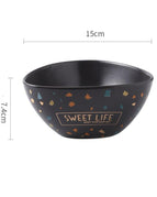 6 inch black bowl