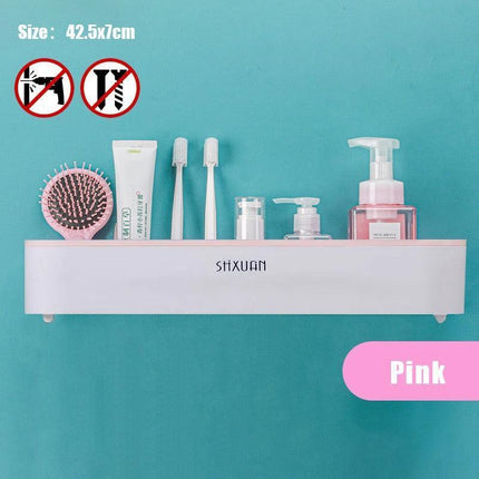 Sleek Space-Saving Wall Storage Rack for Bathroom Essentials