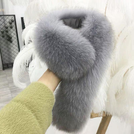 Opulent Fox Fur and Wool Scarf Collar - Transform Your Winter Wardrobe with Elegance