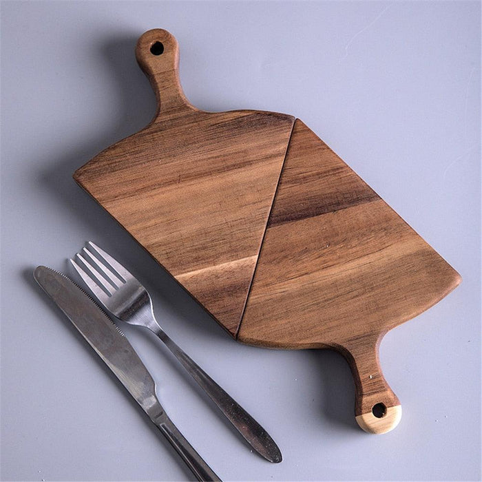 Wooden Pizza Tray and Serving Platter Bundle - Set of 6 Pieces