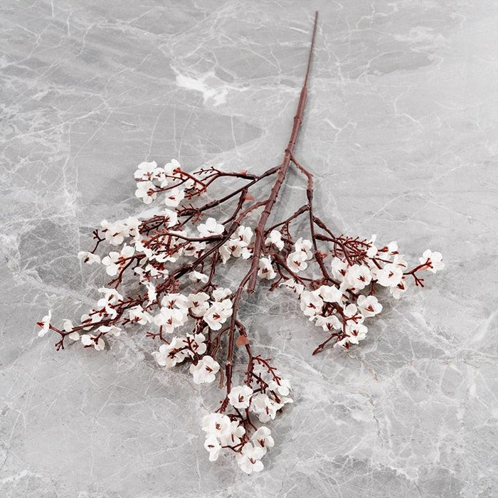 Elegant White Gypsophila Silk Flower Bouquet with Versatile Stem Lengths