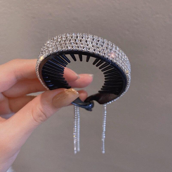 Radiant Rhinestone Embellished Hair Clip Headband Set