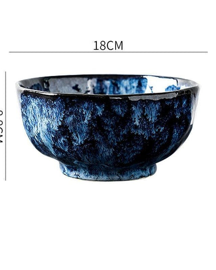 Sophisticated Blue Ceramic Tableware Set - Elevate Your Dining Experience with Elegance