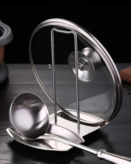 Elegant Stainless Steel Organizer for Pot Lids and Cooking Utensils - Durable and Rust-Resistant