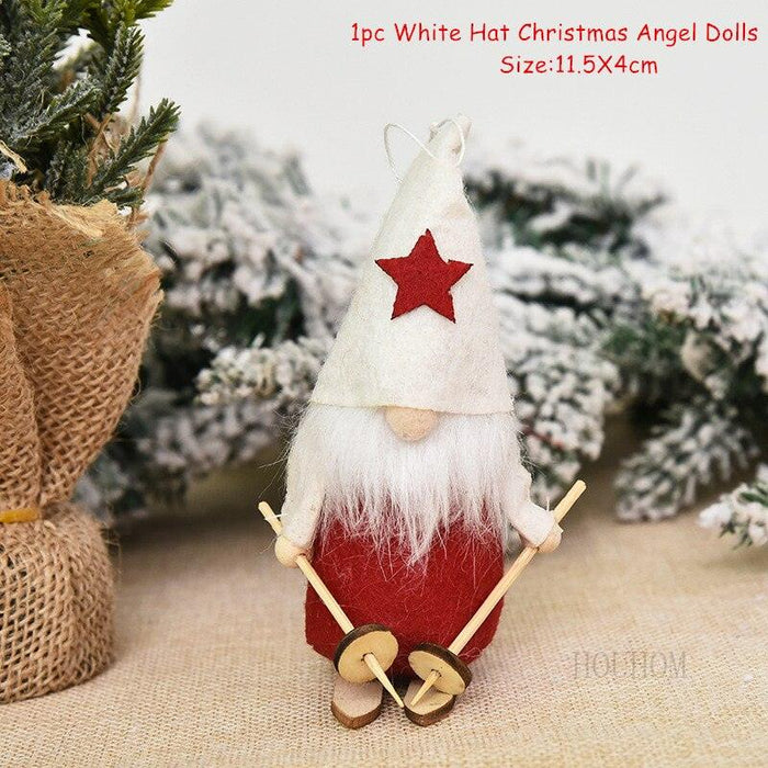 Skiing Angel Doll Ornaments - Enchanting Holiday Decor for Magical Celebrations