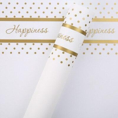 Chic English Letter Waterproof Floral Wrap Paper Set - Premium Bouquet Presentation