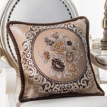 Floral Elegance Handcrafted Decorative Pillow Cover