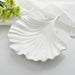 Leaf-Shaped Ceramic Plate for Elegant Dining and Home Decor