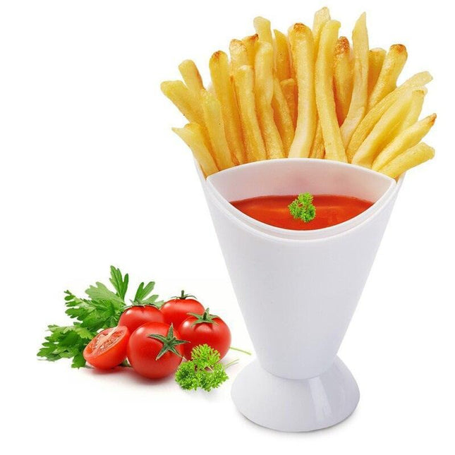 Snack Master French Fry Holder with Detachable Dipping Cup