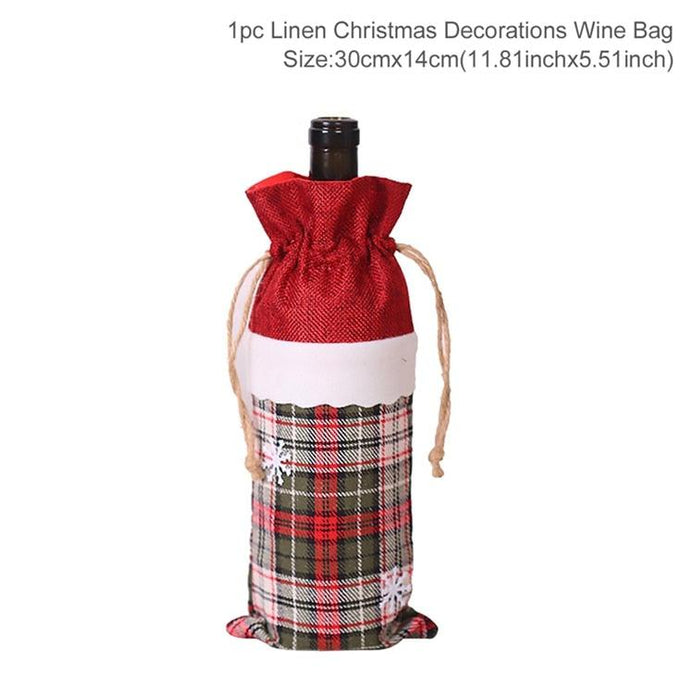 Festive Christmas Wine Bottle Cover for Holiday Joy and Elegance