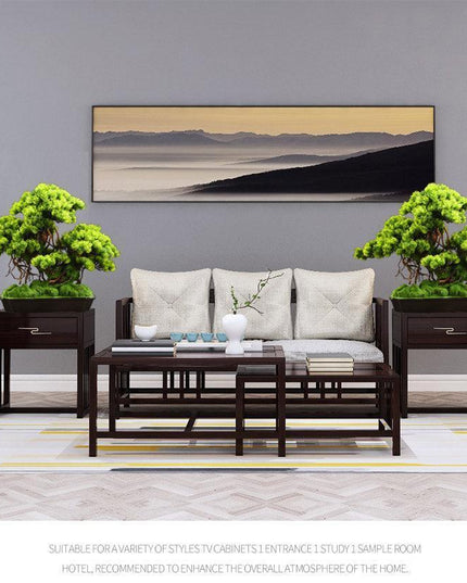 Tranquil Retreat Faux Pine Bonsai - Elegant Zen Decor Element