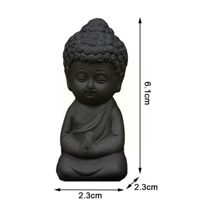 Tranquil Buddha Zen Tea Pet - Ceramic Figurine for Wealth and Blessings
