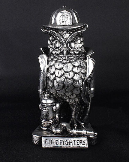 Elegant Electroplated Owl Figurine for Stylish Home Accents