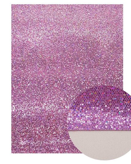 Sparkling Violet Faux Leather Fabric - A Must-Have for Dazzling DIY Projects