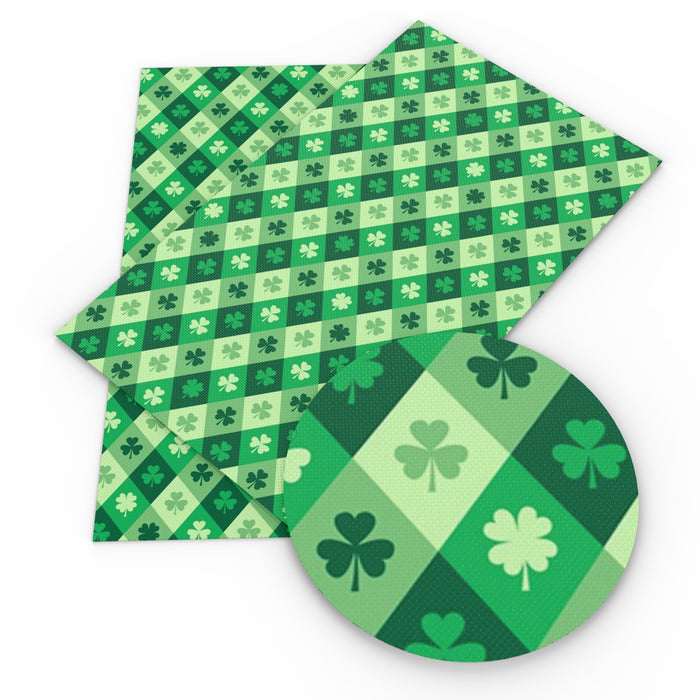 St. Patrick's Print DIY Hair Bow Crafting Faux Leather Sheet - Craft with Luck