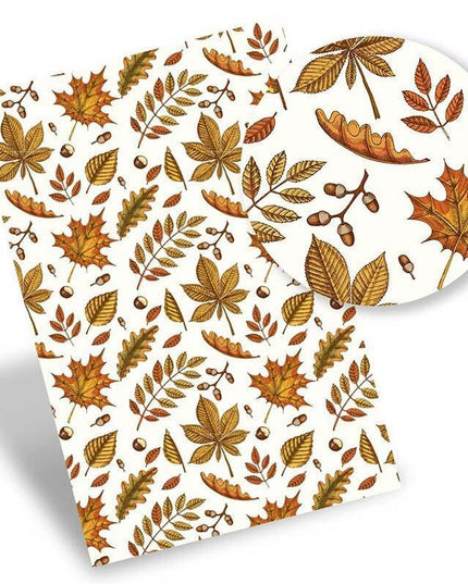 Autumn-Themed Eco-Conscious Faux Leather Crafting Kit for Creative Artisans