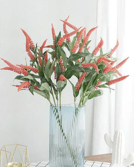 Elegant Sage Grass Faux Floral Arrangement - Set of 5 Realistic Stems