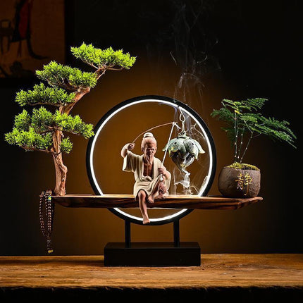 Serenity Buddha Backflow Incense Fountain - Peaceful Home Retreat Kit