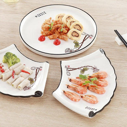 Sophisticated Fan-Designed Bone China Tableware Set
