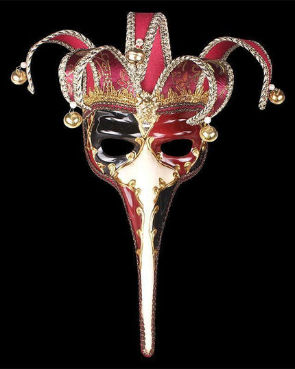 Men's Jingle Bell Venetian Masquerade Mask - Elegant Party Costume Accessory