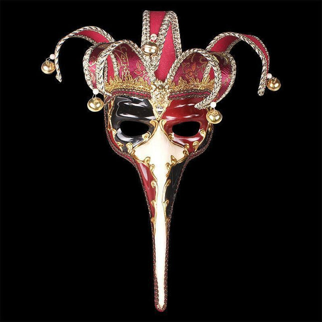 Men's Jingle Bell Venetian Masquerade Mask - Elegant Party Costume Accessory