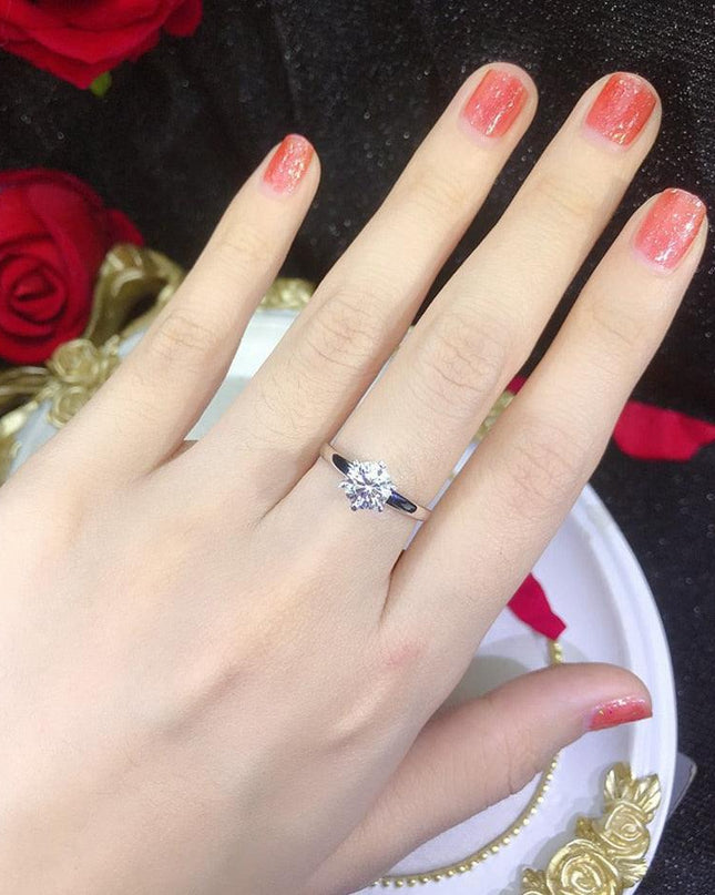 Radiant Commitment: Ethically Sourced Moissanite Engagement Ring for Lasting Love