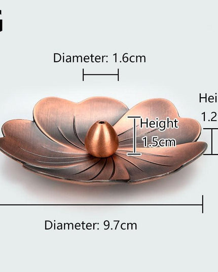 Lotus Harmony Incense Burner: Premium Zinc Alloy Coil Plate for Tranquil Spaces