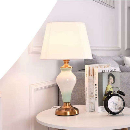 Modern Elegance Table Lamp with Soft Fabric Shade - Transform Your Living Space
