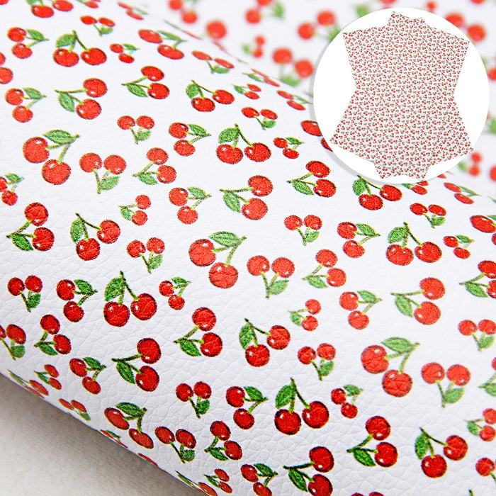 Christmas Floral Synthetic Leather Sheets for Festive DIY Projects