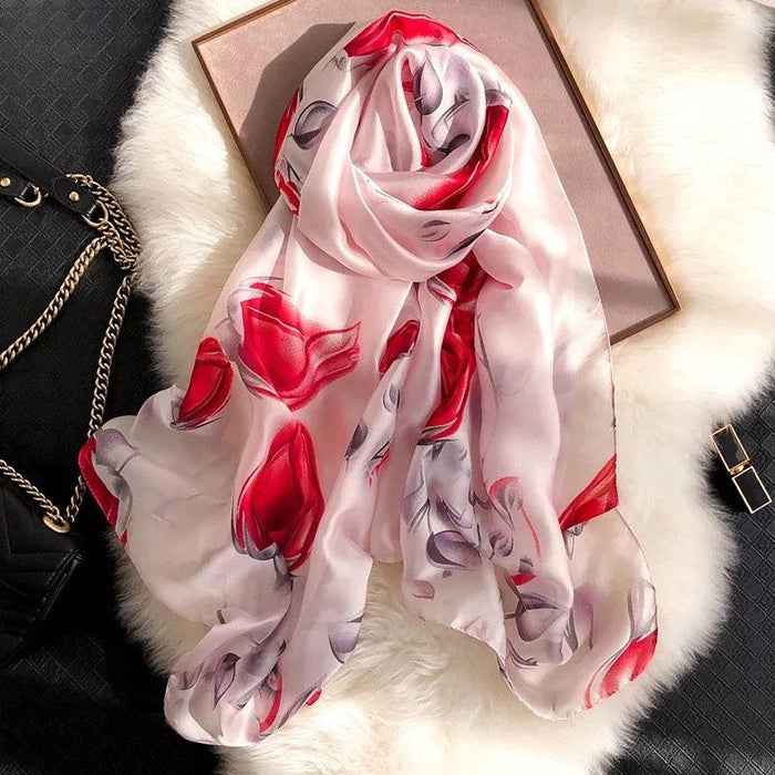 Elegant Summer Botanica Silk Scarf: Effortless Chic for Your Wardrobe