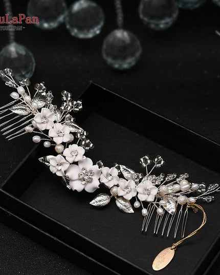 Glamorous Indian Bridal Rhinestone Tiara and Floral Hairpiece Collection for Wedding Splendor