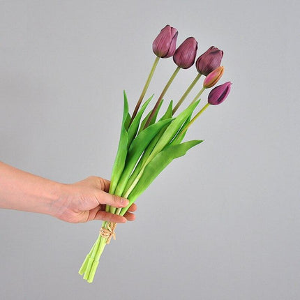 Luxurious Tulip Elegance Bouquet - Stunning Artificial Floral Arrangement | Customizable Home Decor