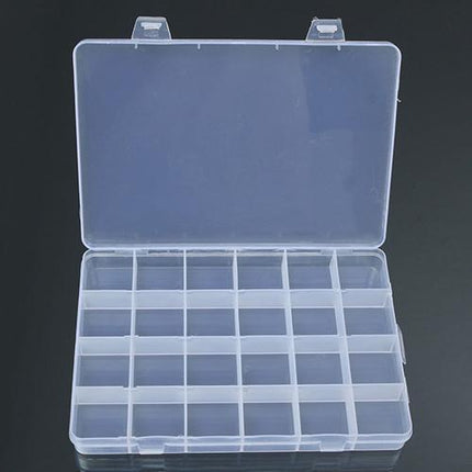 Jewelry Storage Organizer with 24 Compartments and Secure Snap-Lock Lid