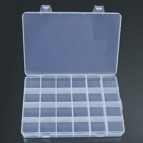 Jewelry Storage Box with 24 Compartments and Snap-Lock Lid