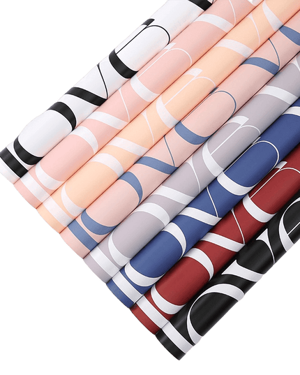 Elegant Floral Wrap with English Letter Design - Waterproof Bouquet Enhancer