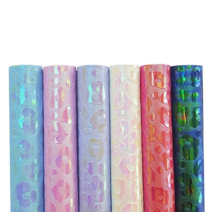 Colorful Leopard Print Faux Leather Craft Sheets - DIY Creativity Kit, 22*30CM