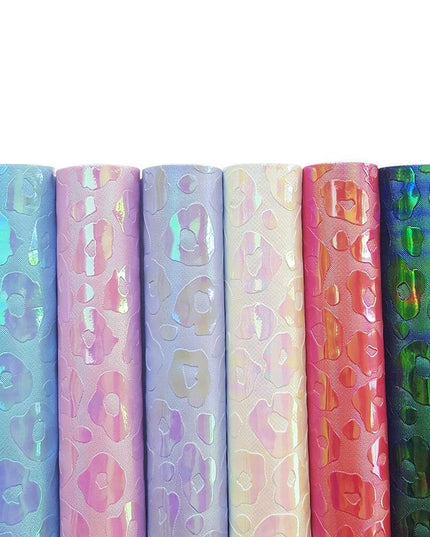 Colorful Leopard Print Faux Leather Craft Sheets - DIY Creativity Kit, 22*30CM